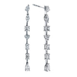 Multi shape diamond earrings