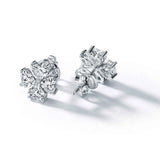Heart Diamond clover Earrings