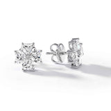 Heart Diamond clover Earrings