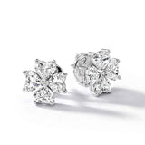 Heart Diamond clover Earrings