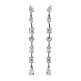Packshot - Multi shape diamond earrings in whitew gold 18k