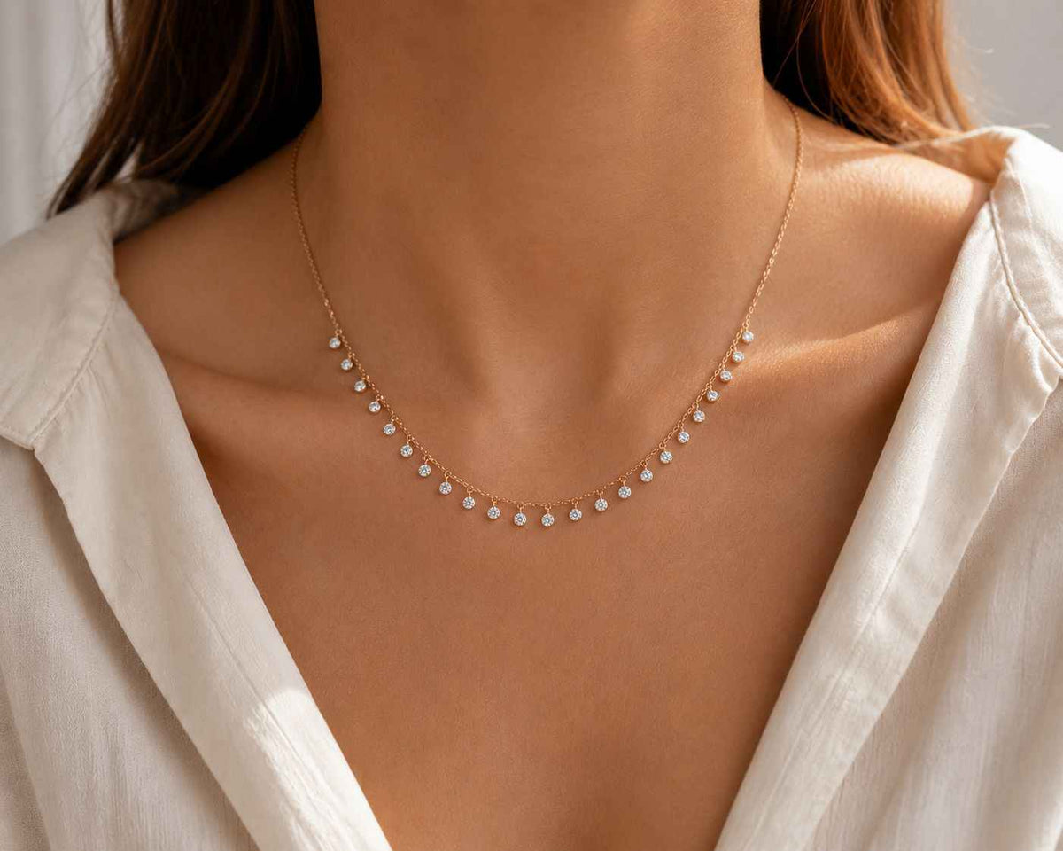 Dancing Diamond Necklace