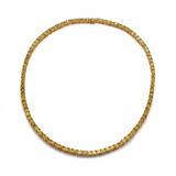 Yellow diamonds are notoriously difficult to match, but this necklace manages a remarkably — necklace packshot, Chain detail