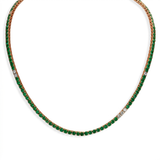 A solid line of green is hard to beat, but this version of a tennis necklace feels more de — necklace packshot, Full pendant view