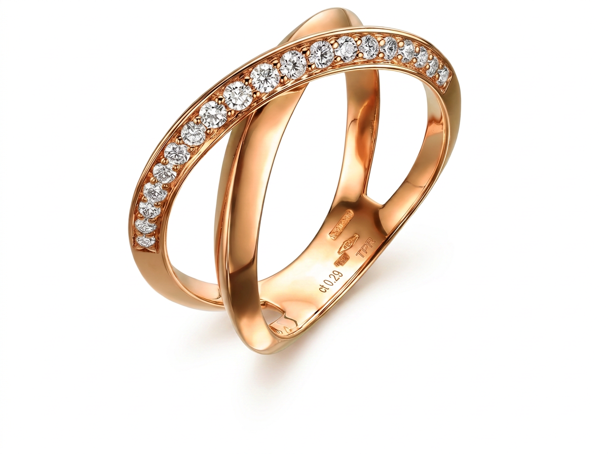 **AN INTERSECTION OF ELEGANCE A DANCE OF LIGHT** — ring packshot, 3/4 view