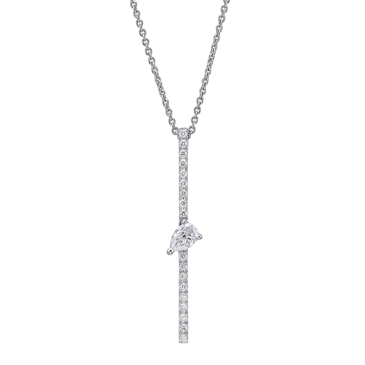 Pear On A Diamond String Necklace