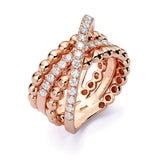 Bubble Diamond Stack Ring