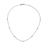 7 Diamond Bezel Station necklace