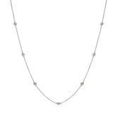 7 Diamond Bezel Station necklace