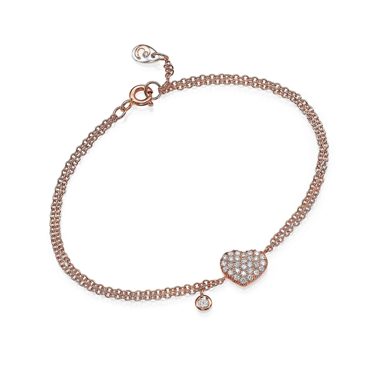 Fine Diamond Pave Heart Bracelet