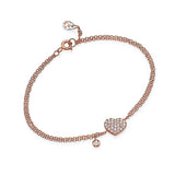 Fine Diamond Pave Heart Bracelet