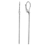 Diamond bar earrings 18K white gold