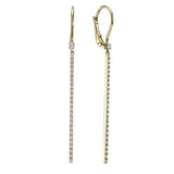 Diamond bar earrings 18K yellow gold