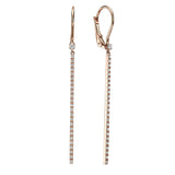 Diamond bar earrings 18K rose gold