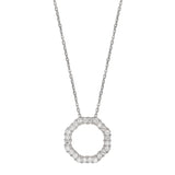 Diamond Octagon pendant 18k white gold