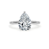18k pear shaped diamond ring 1.5ct