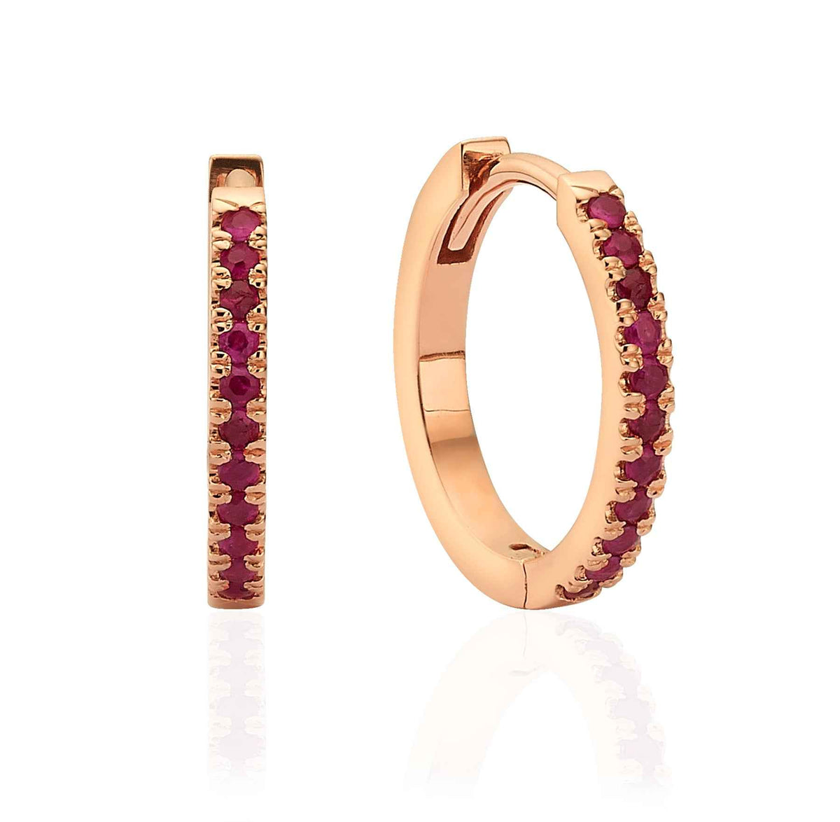 Rubies Hoops