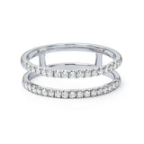 Tapered Double Band Diamond Ring