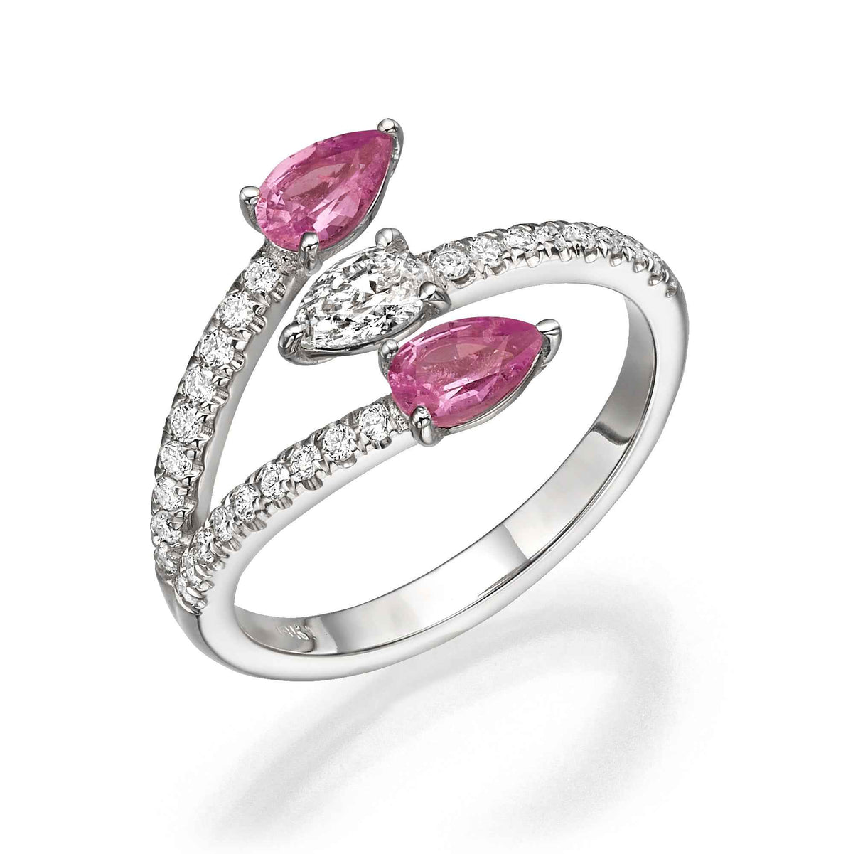 3 Pear-Shaped Sapphire Ring