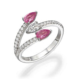 3 Pear-Shaped Sapphire Ring