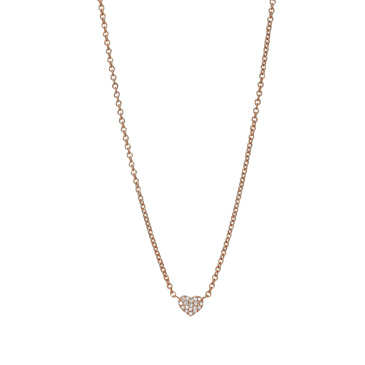 Pave Diamond Heart Necklace