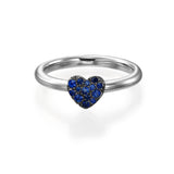 Blue Sapphire Heart Ring
