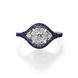 Blue Sapphire Eye Ring
