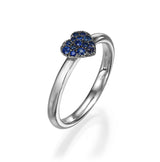Blue Sapphire Heart Ring