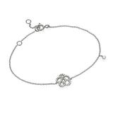 White Diamonds flower white gold bracelet
