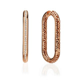 Chunky Oval Tube Earrings
