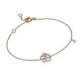 White Diamonds flower rose gold bracelet