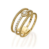 Tripple Bubble Halo Ring