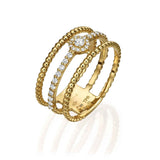 Tripple Bubble Halo Ring