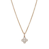 Diamond Clover Necklace rose gold 18k