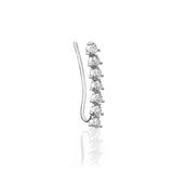 Seven Brilliant Ear Climber 18k white gold