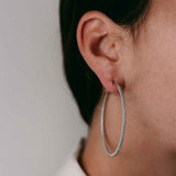 Large Diamond Hoops