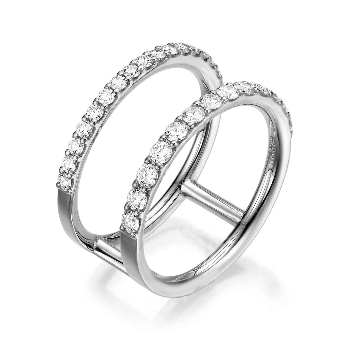 Double Band Diamond Ring