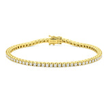 2.5ct yellow gold tennis bracelet