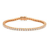 3.5ct Classic tennis bracelet rose gold 18k