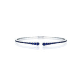 Sapphire bangle white gold fornt view