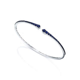 Sapphire bangle white gold