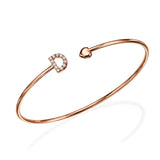 Diamond Initial Bangle