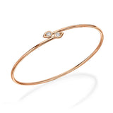 Teardrop Diamond Endcap Flexible Bangle