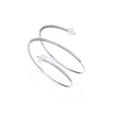 Spiral Diamond Bangle with pear shape diamonds top view