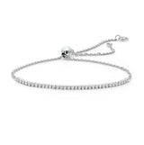 half tennis bracelet 0.50ct white gold