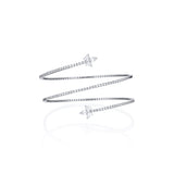 Spiral Diamond Bangle with pear shape diamonds
