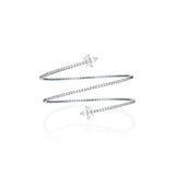 Spiral Diamond Bangle with pear shape diamonds