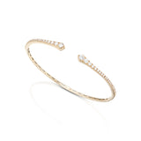 open diamond rose gold bangle