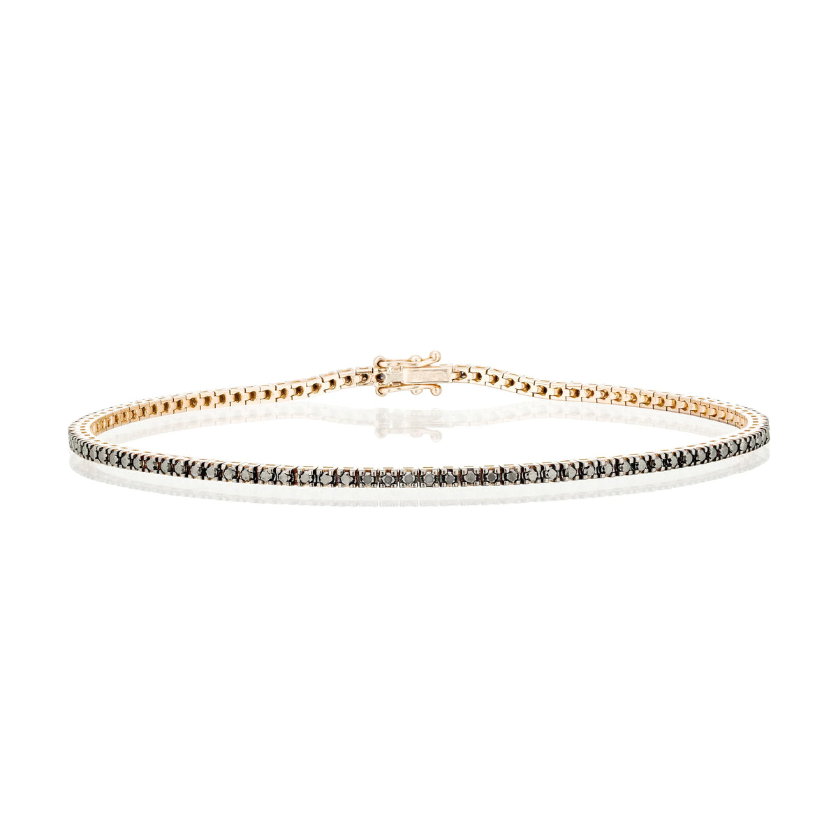 Classic 1ct black diamonds tennis bracelet