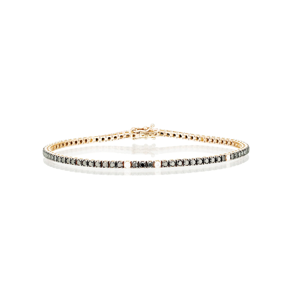 black & white diamons tennis bracelet